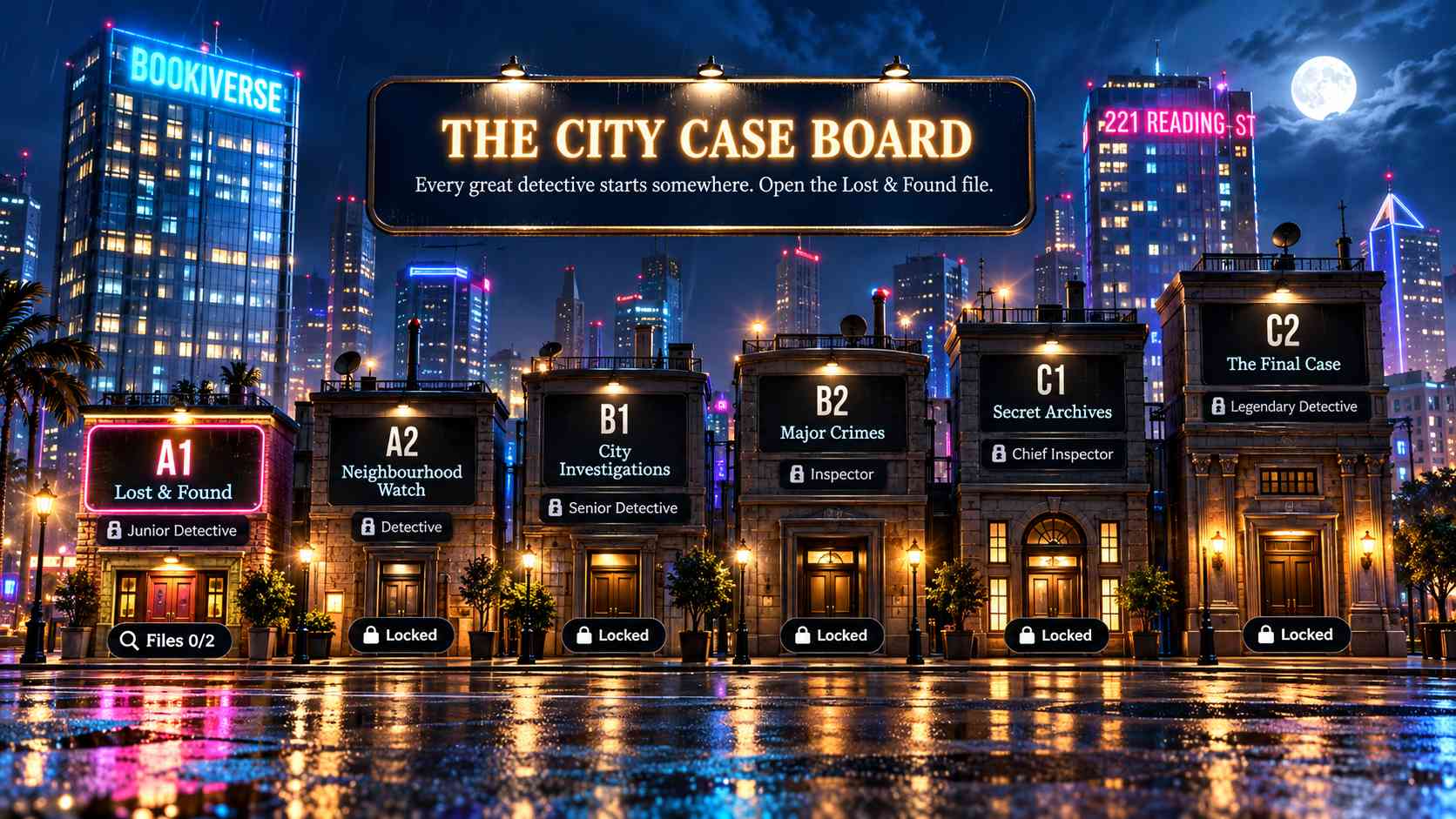 The rainy neon skyline of Detective Read