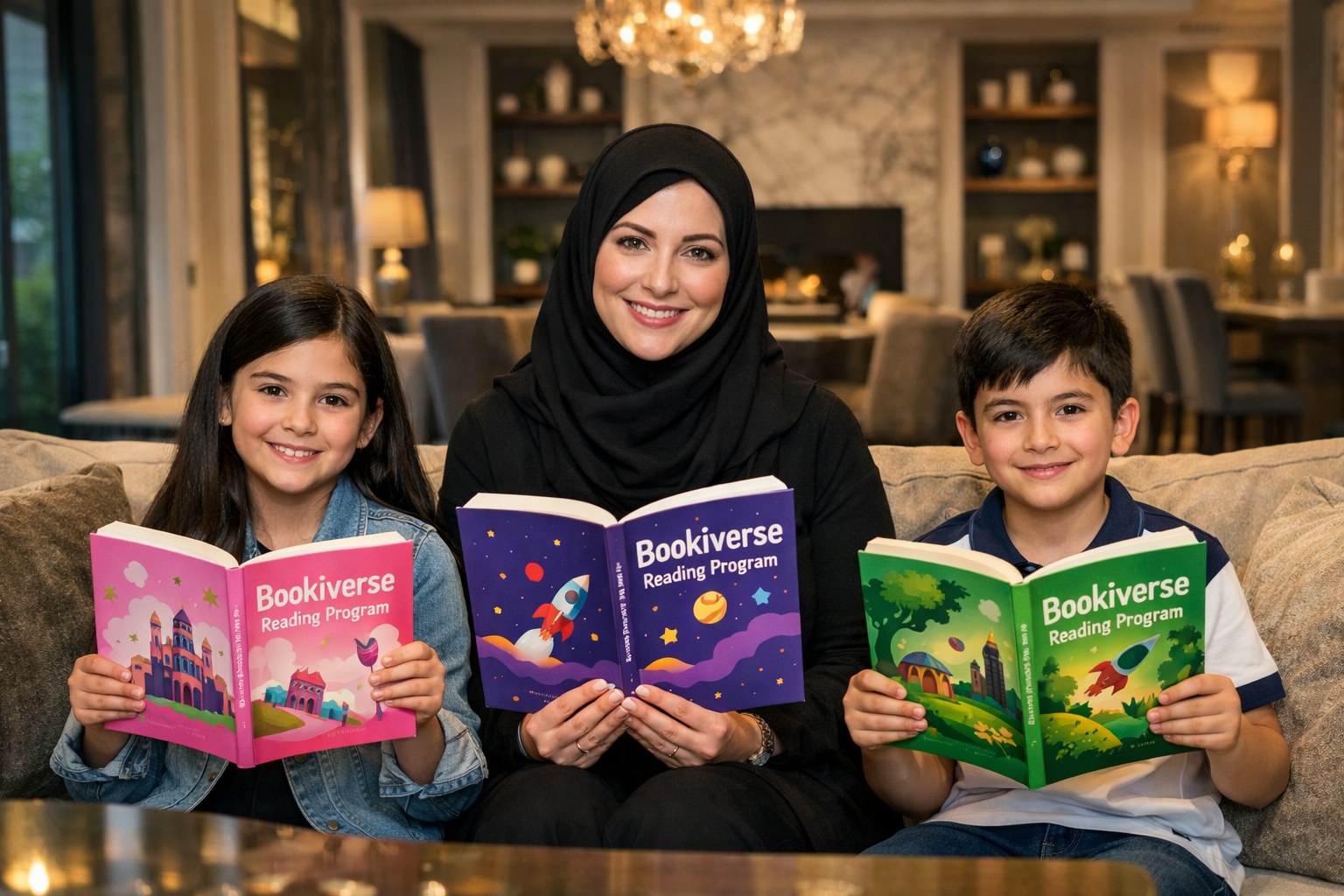 A collage of books and diverse readers exploring the world of Bookiverse