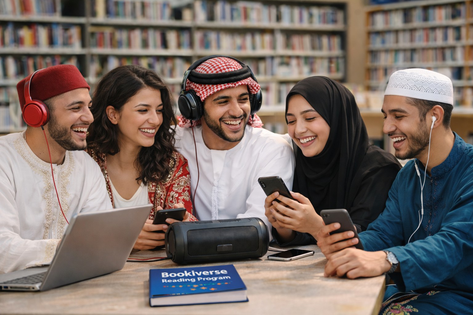 A vibrant, abstract image representing a live radio broadcast